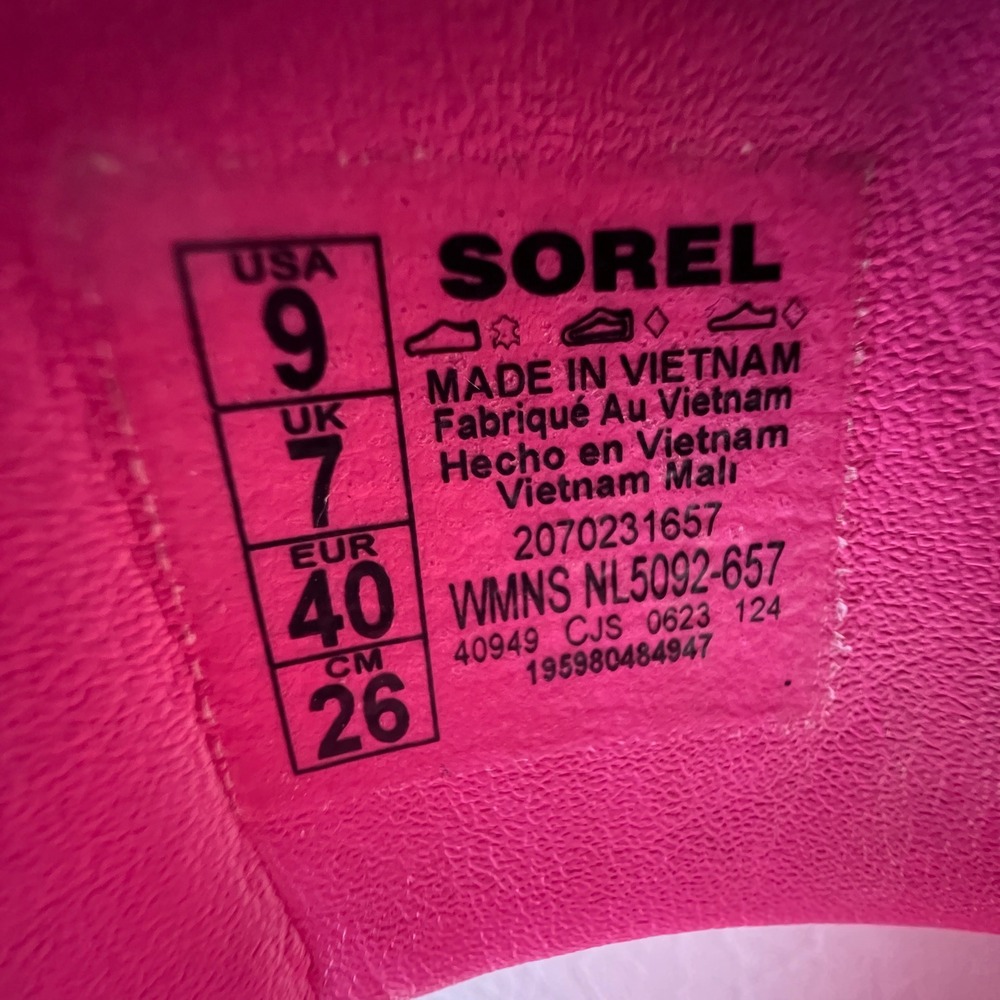 Sorel ONA Streetworks Go To Sandal Womens 9 Hot Pink Padded Leather Platform - Picture 3 of 15